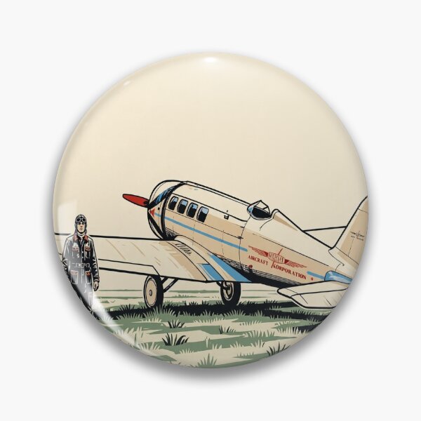 Item preview, Vintage Pilot and 1930s Monoplane - Classic Aviation Art deco designed and sold by Dodecahedronpix.