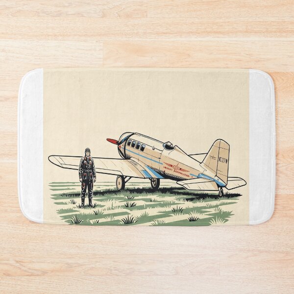 Item preview, Vintage Pilot and 1930s Monoplane - Classic Aviation Art deco designed and sold by Dodecahedronpix.