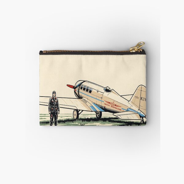 Item preview, Vintage Pilot and 1930s Monoplane - Classic Aviation Art deco designed and sold by Dodecahedronpix.