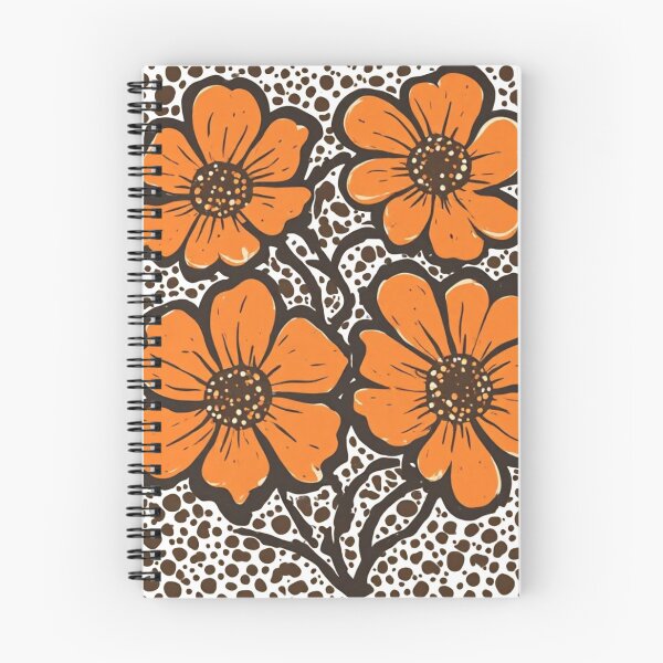 Item preview, Vintage Orange Blossom Linocut designed and sold by Shivamartwark.
