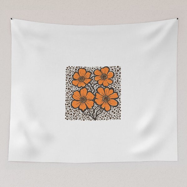 Item preview, Vintage Orange Blossom Linocut designed and sold by Shivamartwark.