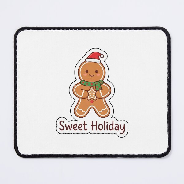 Item preview, Sweet Holiday Gingerbread Man - Cute Cookie Typography Sticker designed and sold by SimpleP.