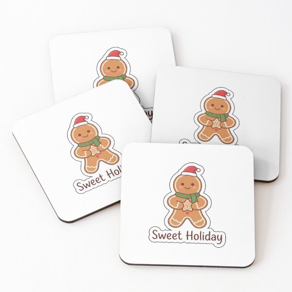 Item preview, Sweet Holiday Gingerbread Man - Cute Cookie Typography Sticker designed and sold by SimpleP.