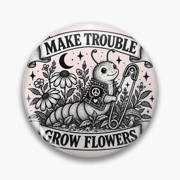 Item preview, Grow flowers, punk caterpillar  designed and sold by Whitneywanderer.