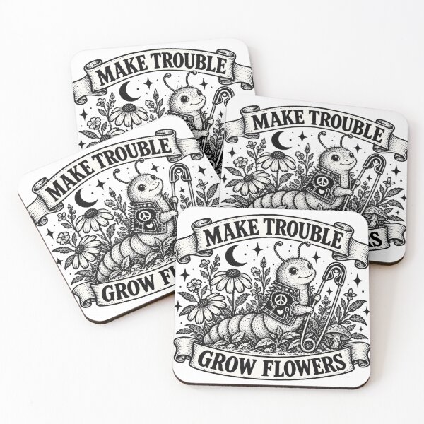 Item preview, Grow flowers, punk caterpillar  designed and sold by Whitneywanderer.
