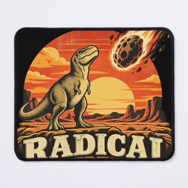 Item preview, Radical Acceptance T-Rex Meteor Retro Dinosaur Shirt designed and sold by mnkyride.