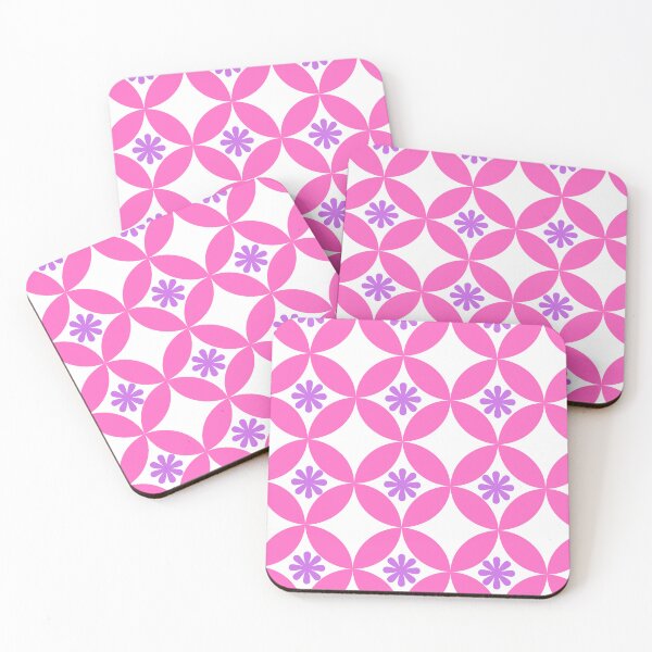 Item preview, Vibrant Pink and Purple Y2K Daisy Grid Art designed and sold by RAJASWARSTORE.