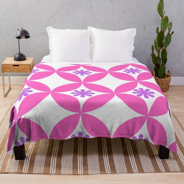 Item preview, Vibrant Pink and Purple Y2K Daisy Grid Art designed and sold by RAJASWARSTORE.