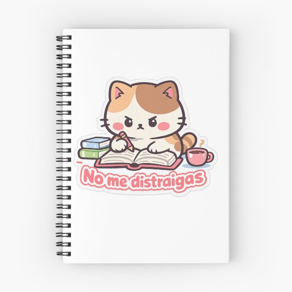 Item preview, Adorable study sticker – kitten with book – Don't distract me – students and exams designed and sold by Ars Viva.