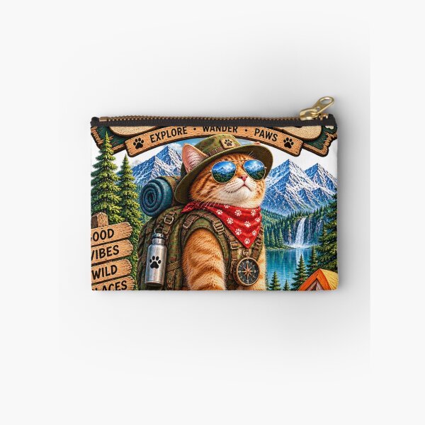 Item preview, Adventure Cat – Wild Trails & Mountain Explorer designed and sold by TeeVibeHaus.