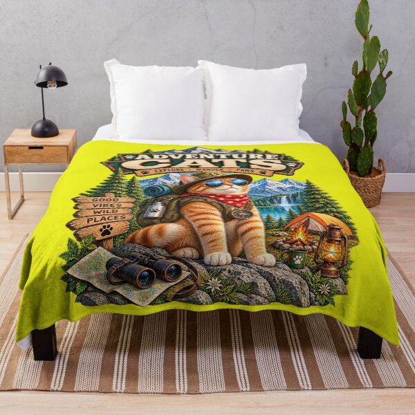 Item preview, Adventure Cat – Wild Trails & Mountain Explorer designed and sold by TeeVibeHaus.