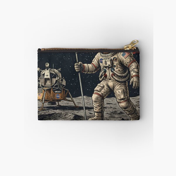 Item preview, Bigfoot Astronaut American Flag Space Explorer The Moon Is Ours Sasquatch Lunar  designed and sold by w66aboo.