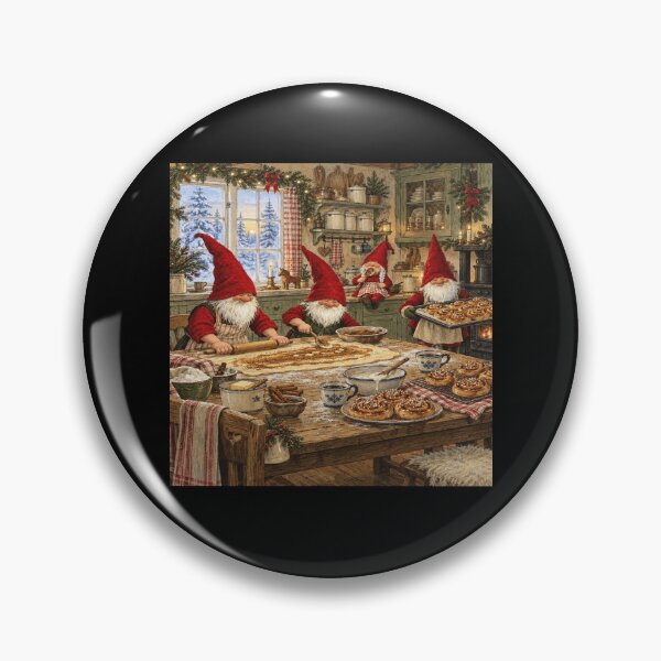 Item preview, Scandinavian Christmas Gnome Baking Fans designed and sold by POD DYNASTY | Original Print On Demand T-Shirt Graphics.