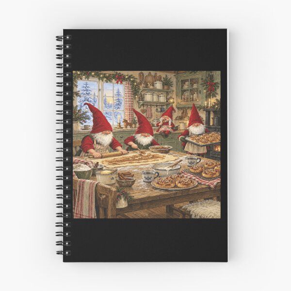 Item preview, Scandinavian Christmas Gnome Baking Fans designed and sold by POD DYNASTY | Original Print On Demand T-Shirt Graphics.