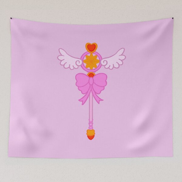 Item preview, Magical Girl Staff Wand Flat Simple Colour Block Design designed and sold by ClarissaDoodles.