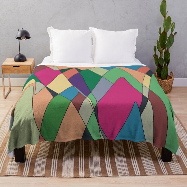 Item preview, Pink & Teal Mountain Peaks - Abstract Geometric Triangle Pattern designed and sold by iampaulmorris.