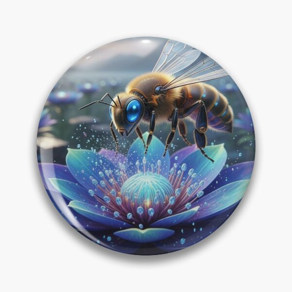 Item preview, Bee pollinating flower [AI generated with artist direction] designed and sold by STILLexploring.