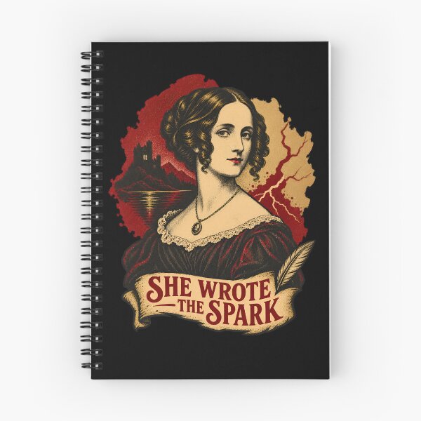 Item preview, Mary Shelley: She Wrote the Frankenstein Spark designed and sold by Fenay Designs.
