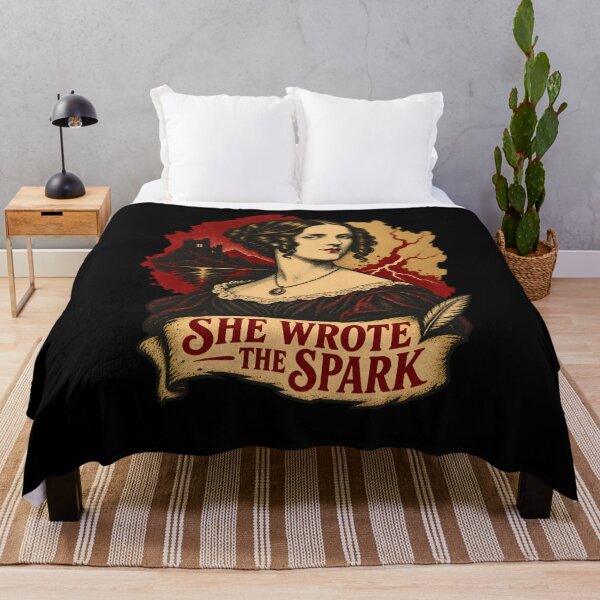 Item preview, Mary Shelley: She Wrote the Frankenstein Spark designed and sold by Fenay Designs.