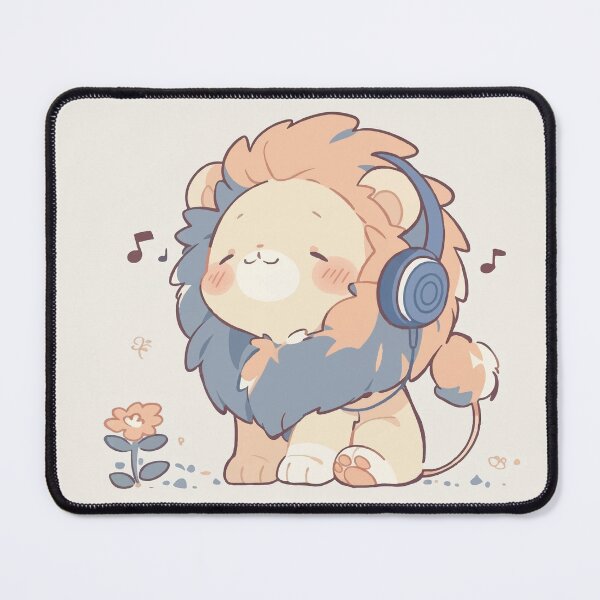 Item preview, Cute Lion listening to music   designed and sold by YLinDesign.