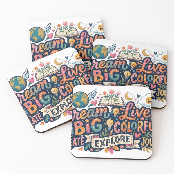 Item preview, Dream Big Live Colorfully - Inspirational Travel & Creative Doodle Art designed and sold by GUINewAlex.