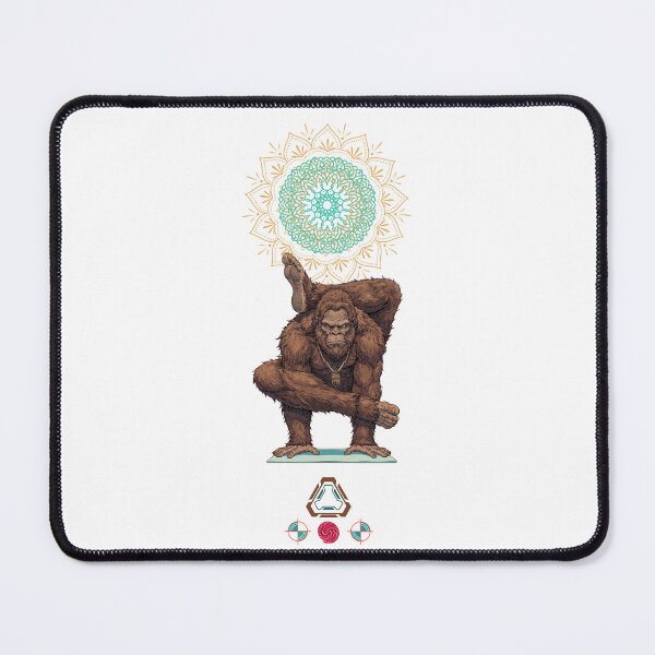 Item preview, Zen Sasquatch: Bigfoot Doing Advanced Yoga (Eka Pada Sirsasana) designed and sold by Whimsy Trail Co.