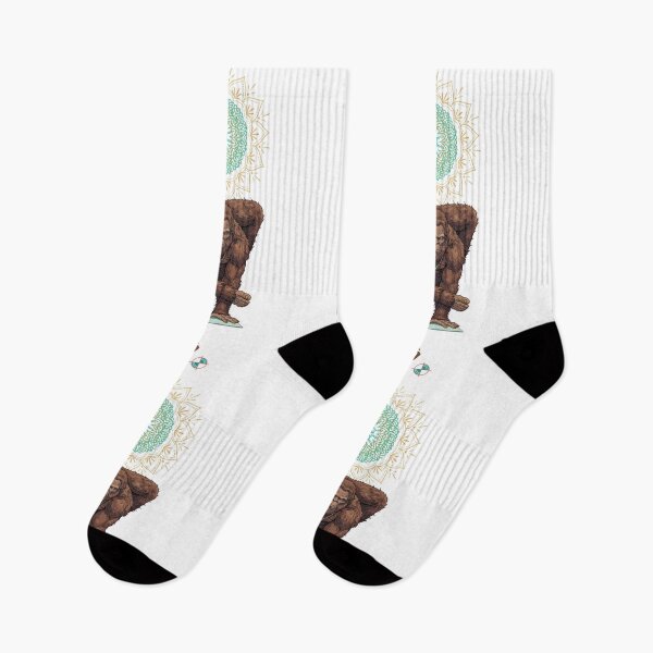 Item preview, Zen Sasquatch: Bigfoot Doing Advanced Yoga (Eka Pada Sirsasana) designed and sold by Whimsy Trail Co.