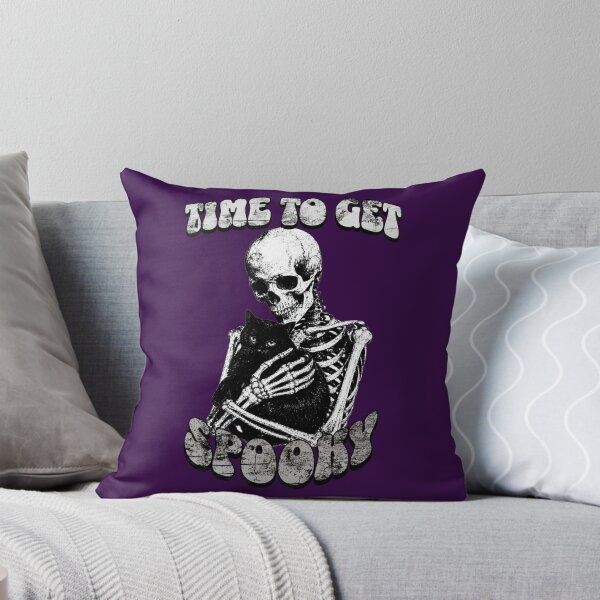 Item preview, Time To Get Spooky Skeleton With Cute Cat designed and sold by Randomnessy.
