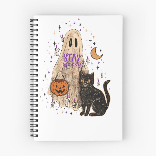 Item preview, Stay Spooky – Vintage Black Cat Halloween Ghost designed and sold by Katemadeartt.