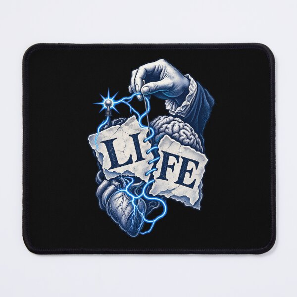 Item preview, Frankenstein Life Stitched with Electric Blue designed and sold by Fenay Designs.