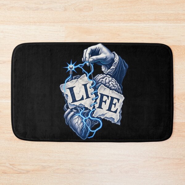 Item preview, Frankenstein Life Stitched with Electric Blue designed and sold by Fenay Designs.