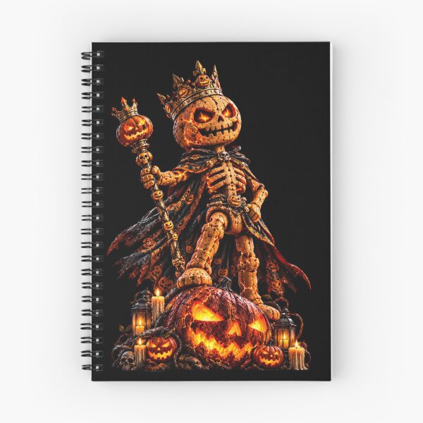 Item preview, Pumpkin King Skeleton Halloween - Cookie Monarch Jack O Lantern Throne Art designed and sold by SKELORRA.