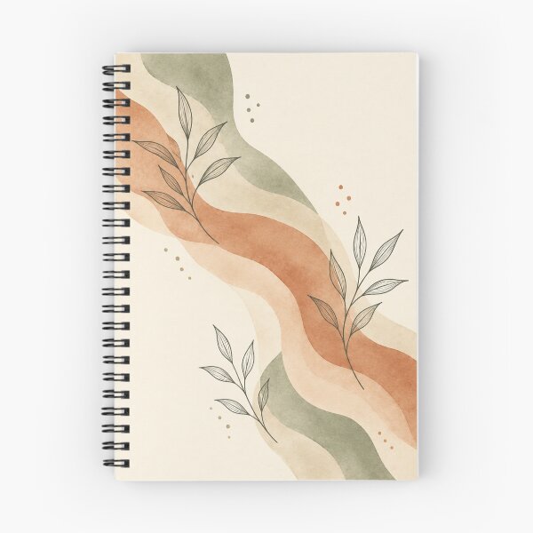 Item preview, Wavy Sage and Terracotta Flow | Botanical Line Sketch Overlay designed and sold by Zaramodo.