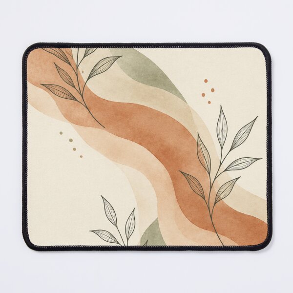 Item preview, Wavy Sage and Terracotta Flow | Botanical Line Sketch Overlay designed and sold by Zaramodo.