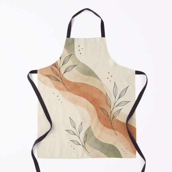 Item preview, Wavy Sage and Terracotta Flow | Botanical Line Sketch Overlay designed and sold by Zaramodo.