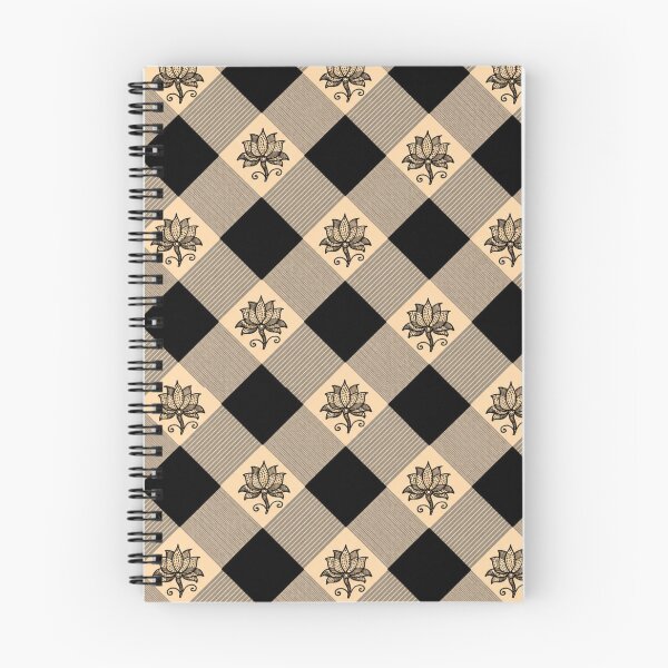 Item preview, Block-Print Floral & Checkerboard Pattern designed and sold by Sakshiartwork.