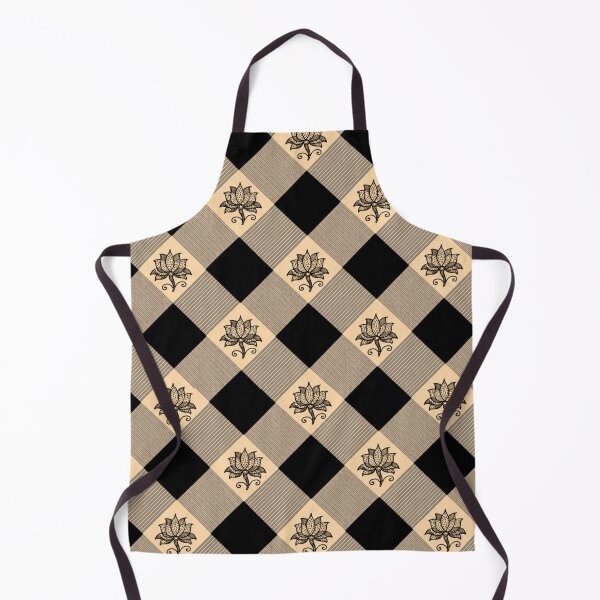 Item preview, Block-Print Floral & Checkerboard Pattern designed and sold by Sakshiartwork.