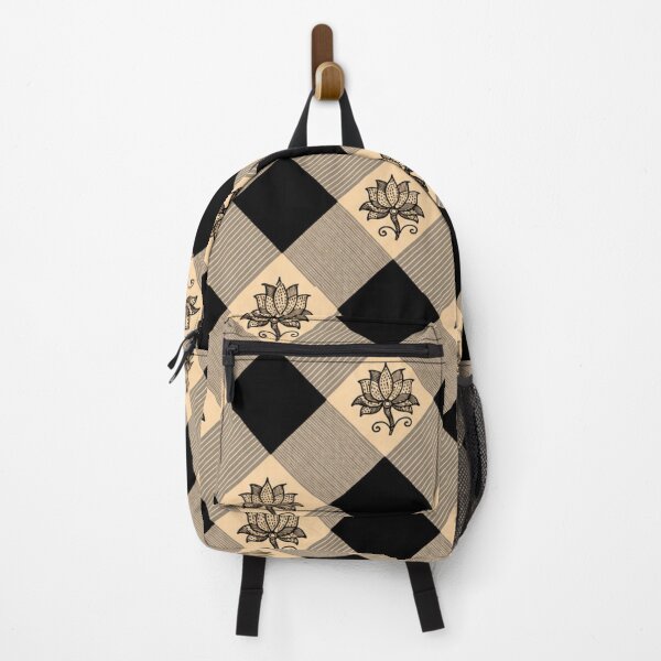 Item preview, Block-Print Floral & Checkerboard Pattern designed and sold by Sakshiartwork.