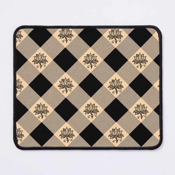 Item preview, Block-Print Floral & Checkerboard Pattern designed and sold by Sakshiartwork.