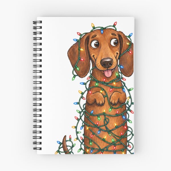 Item preview, Cute Christmas Dachshund Lights Woofmas Illustration designed and sold by SayMaria.