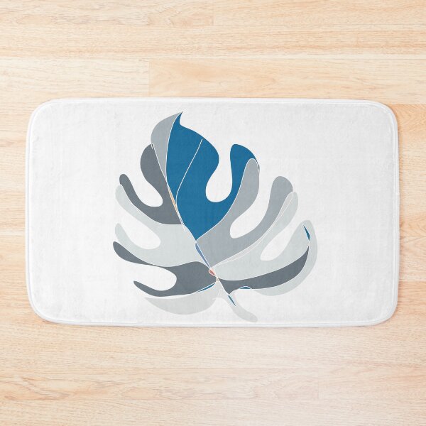 Item preview, Blue & Grey Monstera Leaf - Abstract Tropical Leaf Art designed and sold by iampaulmorris.