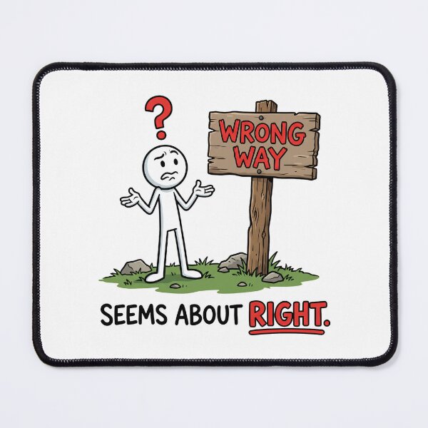 Item preview, Wrong Way Seems About Right Sarcastic Humor Unconventional Personality  designed and sold by w66aboo.