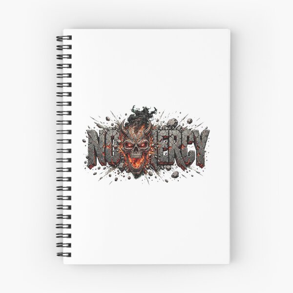 Item preview, NO MERCY - Demonic Skull Cracked Stone 3D Lava Heavy Metal Graphic designed and sold by VYBE DARK Studio.