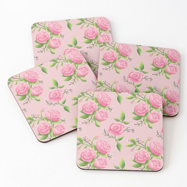 Item preview, Roses on Blush Pink designed and sold by Mel-Mas-Stoband.