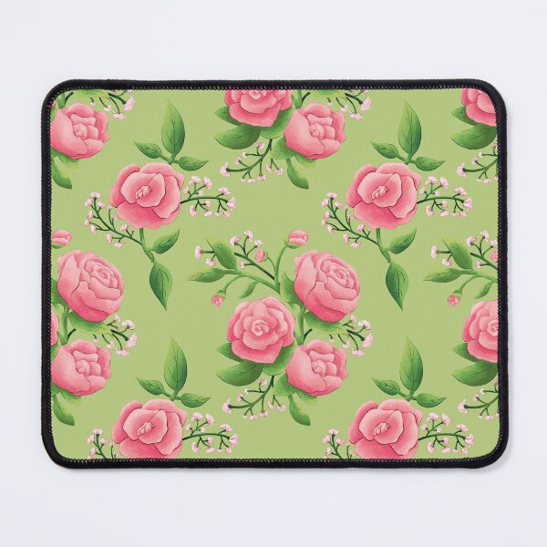Item preview, Pink Roses on Pastel Green designed and sold by Mel-Mas-Stoband.