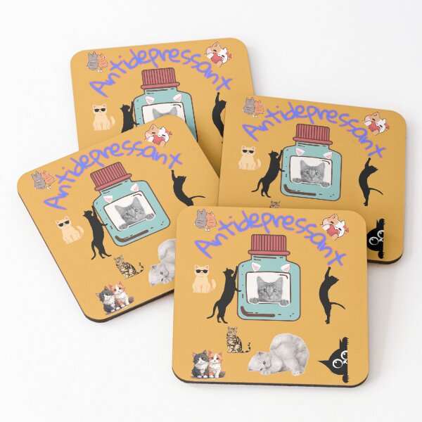 Item preview, Cat Antidepressant Cute Funny Feline Therapy Gift designed and sold by Evelashop.