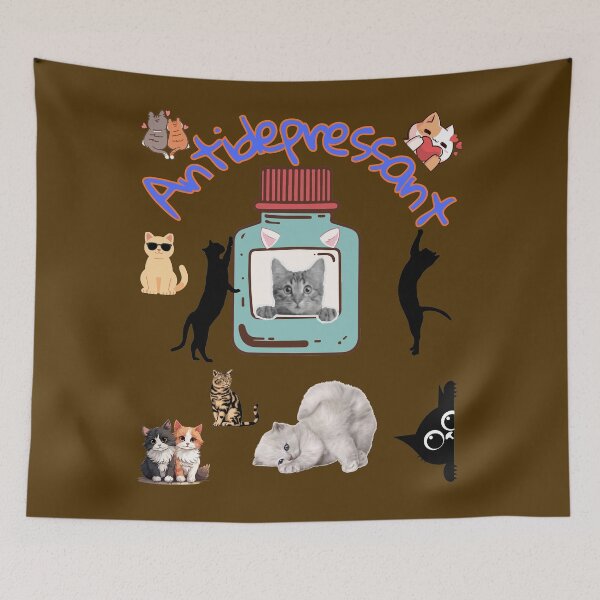 Item preview, Cat Antidepressant Cute Funny Feline Therapy Gift designed and sold by Evelashop.