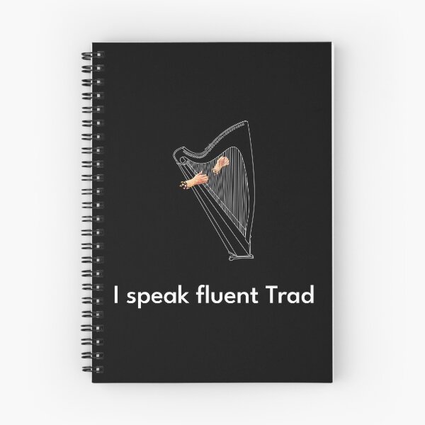 Item preview, I speak fluent Trad Harp White designed and sold by TraDArt.