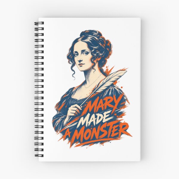 Item preview, Mary Shelley Made a Monster in Bold Orange designed and sold by Fenay Designs.