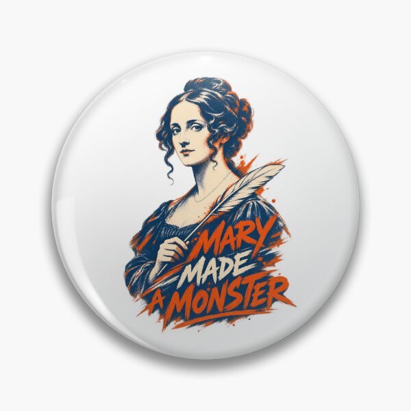 Item preview, Mary Shelley Made a Monster in Bold Orange designed and sold by Fenay Designs.
